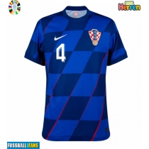 Kroatien Josko Gvardiol #4 Auswärtstrikot EM 2024 Kurzarm